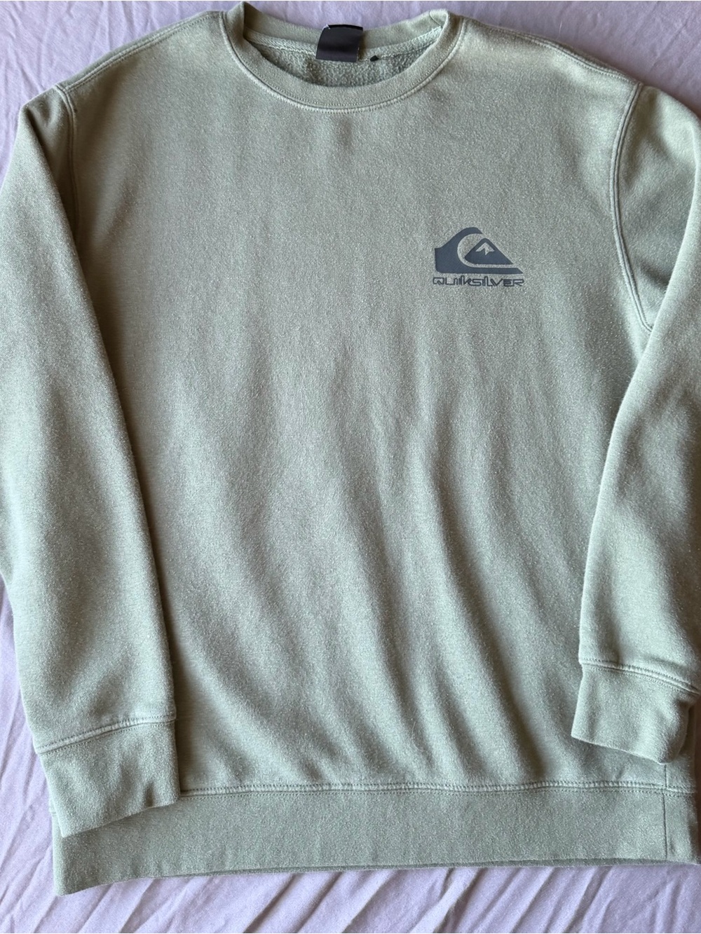 Quiksilver Men's Crewneck Sweatshirt in Pale Green